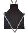 DE141 DP130 Dennys Cross Back Apron Black colour image